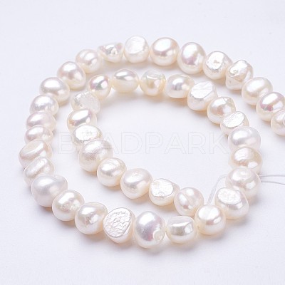 Natural Cultured Freshwater Pearl Beads Strands PEAR-P002-28-1