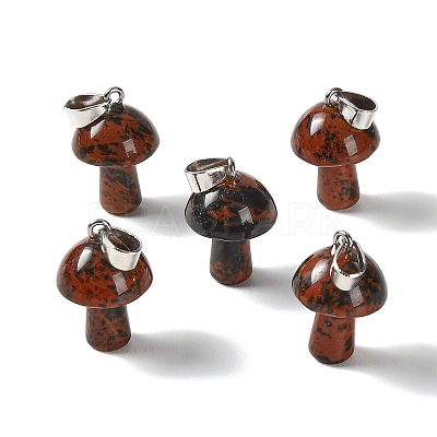 Natural Mahogany Obsidian Pendants GG-CBAA0EE-05P-02-1