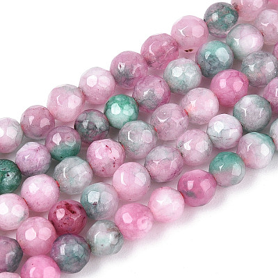 Dyed Natural White Jade Beads Strands G-T139-4mm-60-03-1
