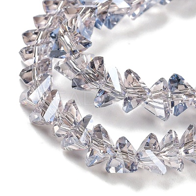 Electroplate Transparent Glass Beads Strands EGLA-P052-02A-PL04-1