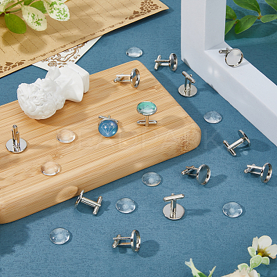 DIY Blank Dome Cufflinks Making Kit DIY-DC0002-60A-1