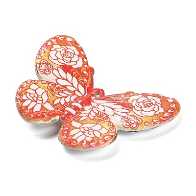 Printed Opaque Acrylic Beads MACR-R004-02I-1
