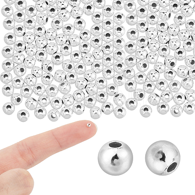 120Pcs 925 Sterling Silver Beads STER-DC0001-21-1