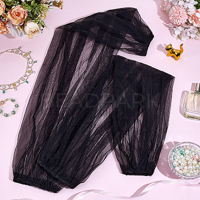 Polyester Detachable Long Mesh Sleeves AJEW-WH0248-758B-1