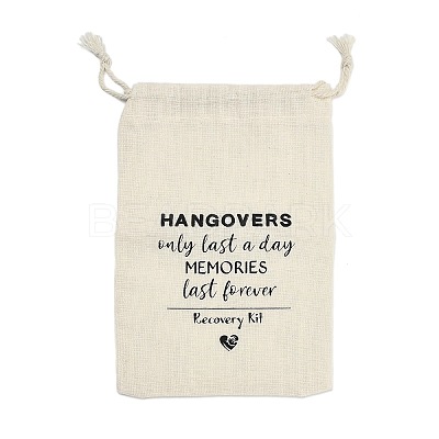 Cloth Hangover Kit Party Favor Drawstring Bags ABAG-A012-05A-03-1
