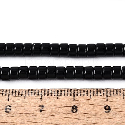 Opaque Solid Color Glass Beads Strands GLAA-N026-2x4mm-11-1