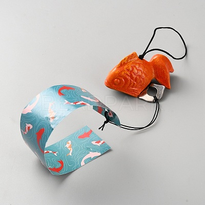 Goldfish Iron Wind Chime HJEW-WH0071-27B-01-1