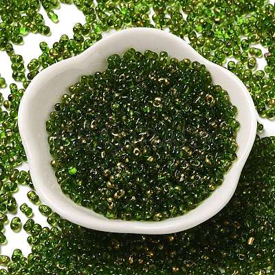 Spray Painted Glass Seed Beads SEED-F005-07A-01-1