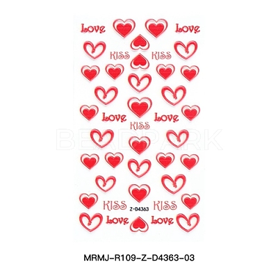 Valentine's Day 5D Love Nail Art Sticker Decals MRMJ-R109-Z-D4363-03-1