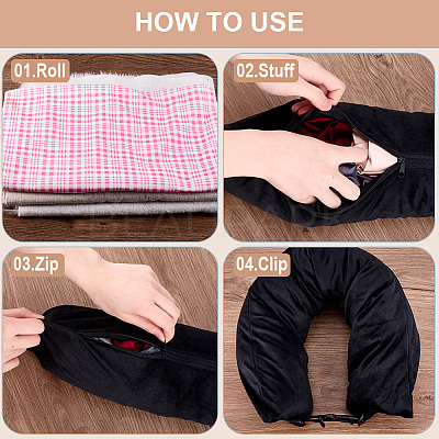 Velvet with Polyester Travel Pillowcase AJEW-WH20006-66A-1