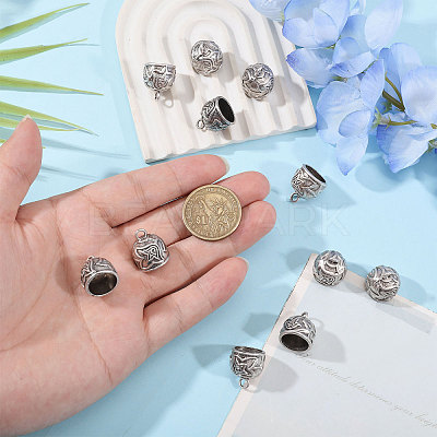 16Pcs Tibetan Style Alloy Cord Ends TIBEP-CA0010-24TAS-1