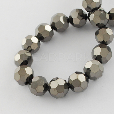 Electroplate Glass Bead Strands EGLA-R042-6mm-05-1