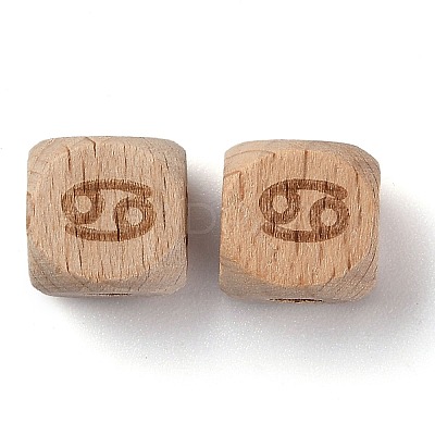 Natural Wood Constellation Beads WOOD-M002-04-1