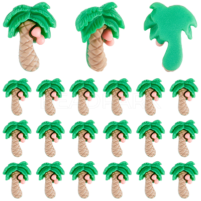 60Pcs Coconut Tree Resin Cabochons FIND-SC0024-03-1