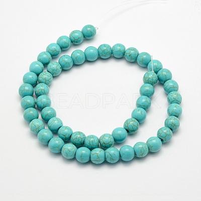 Synthetic Turquoise Beads Strands TURQ-F007-01B-4mm-1