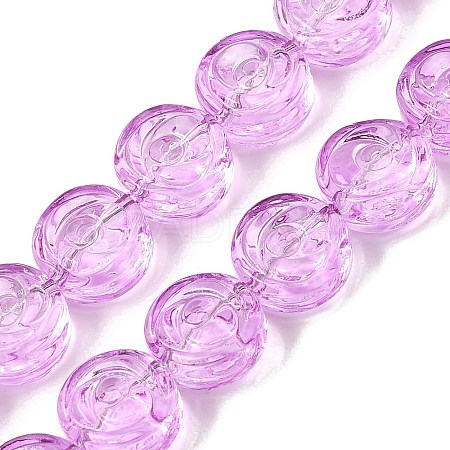 Baking Paint Transparent Glass Beads Strands GL-CBA2ED2-04H-1