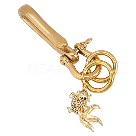 Brass Key Hook Shanckle Clasps KEYC-ME00011-1