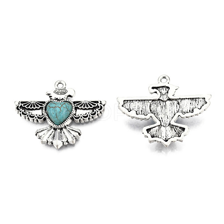 Tibetan Style Alloy Pendants PALLOY-R113-005-RS-1