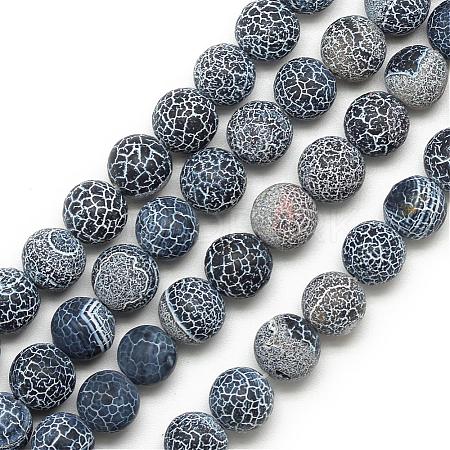 Natural Weathered Agate Bead Strands G-S237-4mm-05-1