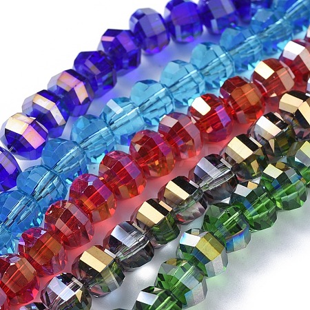Electroplate Glass Beads Strands EGLA-S174-05-M-1