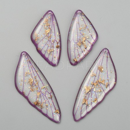 Transparent Resin Pendants RESI-TAC0004-24D-1