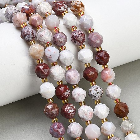 Natural Ocean Agate/Ocean Jasper Beads Strands GG-CBA3921-B14-8mm-1