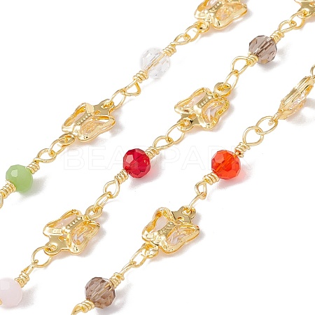 Handmade Eco-friendly Brass Butterfly Link Chain CHC-E025-12G-1