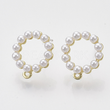 Alloy Stud Earring Findings LS-X-PALLOY-N0149-09-1