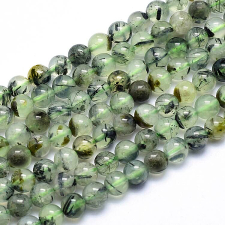 Natural Prehnite Beads Strands LS-G-P322-48-8mm-1