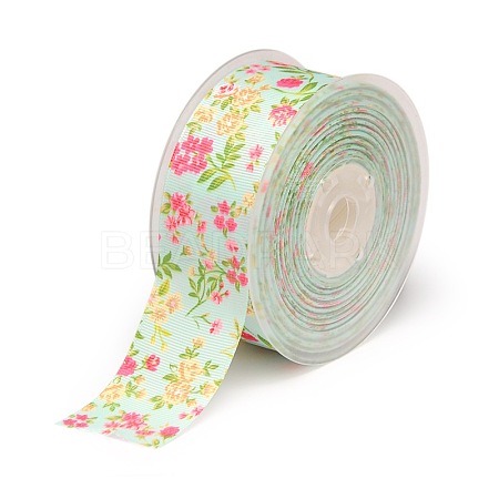 Floral Single-sided Printed Polyester Grosgrain Ribbons SRIB-A011-38mm-240875-1