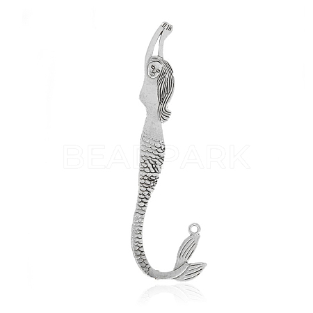 Mermaid Tibetan Style Alloy Bookmarks PALLOY-J659-54AS-1