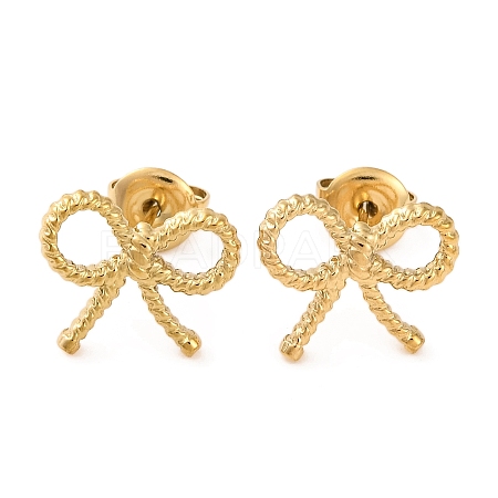 Ion Plating(IP) 304 Stainless Steel Stud Earrings X-EJEW-G395-20G-1