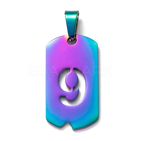 Ion Plating(IP) 304 Stainless Steel Pendants STAS-O127-A09-1
