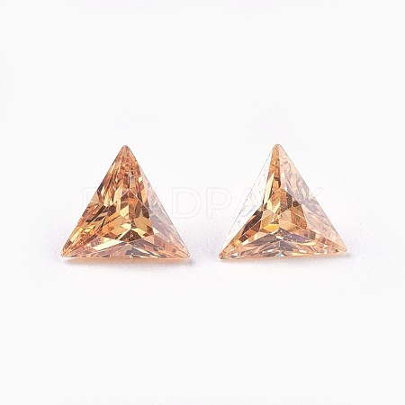 Cubic Zirconia Pointed Back Cabochons ZIRC-WH0001-A03-1