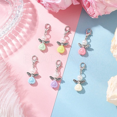 Angel Acrylic Pendant Decorations HJEW-JM04015-01-1