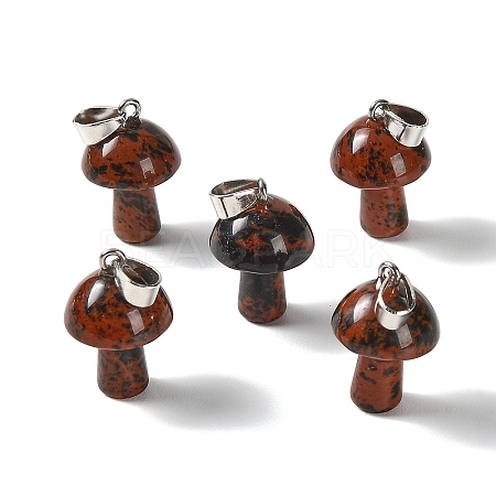 Natural Mahogany Obsidian Pendants GG-CBAA0EE-05P-02-1