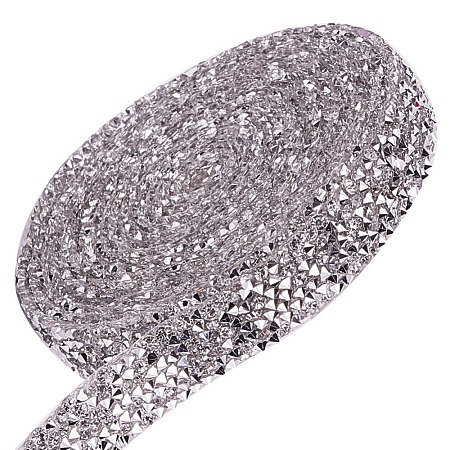 Glitter Resin Hotfix Rhinestone(Hot Melt Adhesive On The Back) DIY-WH0157-43F-04-1