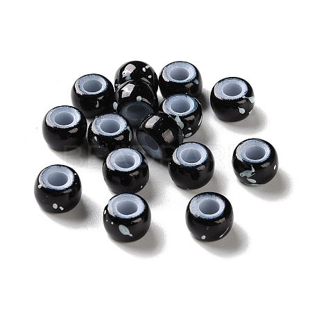 Spray Painted ABS Plastic European Beads KY-G033-01A-11-1