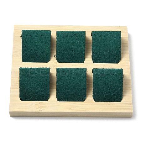 6-Slot Rectangle Wood Earring Display Stands EDIS-R027-04D-1