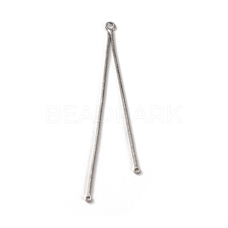 Brass Square Snake Chain Big Pendants KK-G510-09P-1