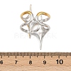 Adjustable 304 Stainless Steel Cuff Rings for Women RJEW-B135-01GP-03-3