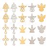 100Pcs 10 Style 2 Colors 304 Stainless Steel Pendants STAS-LS0001-34-2