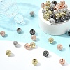 10Pcs Round Brass Micro Pave Cubic Zirconia Beads ZIRC-YW0001-26B-5