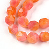 Dyed Natural White Jade Beads Strands G-T139-8mm-45V-4