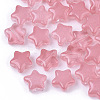 Transparent Spray Painted Glass Beads X-GLAA-N035-01-A03-1