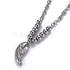304 Stainless Steel Pendant Necklaces NJEW-O113-04P-5