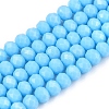 Opaque Solid Color Imitation Jade Glass Beads Strands EGLA-A044-P4mm-D08-1