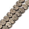 Electroplated Natural Lava Rock Beads Strands G-K388-04B-08-3