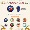 16Pcs 8 Colors Christmas Handmade Lampwork Enamel Beads LAMP-FS0001-63-4