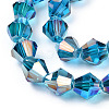 Electroplate Glass Beads Strands X-EGLA-Q118-8mm-B27-2